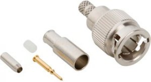 031-70261, Plug Cable Mount BNC Connector, Crimp Termination, Straight Body