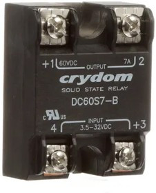DC60S7-B, DC60 Series Solid State Relay, 7 A Load, Surface Mount, 60 V dc Load, 32 V dc Control