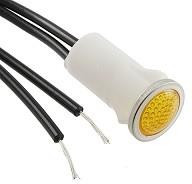 1030D3, Panel Mount Indicator Lamps AMBER DIFFUSED 1/2" MOUNTING HOLE