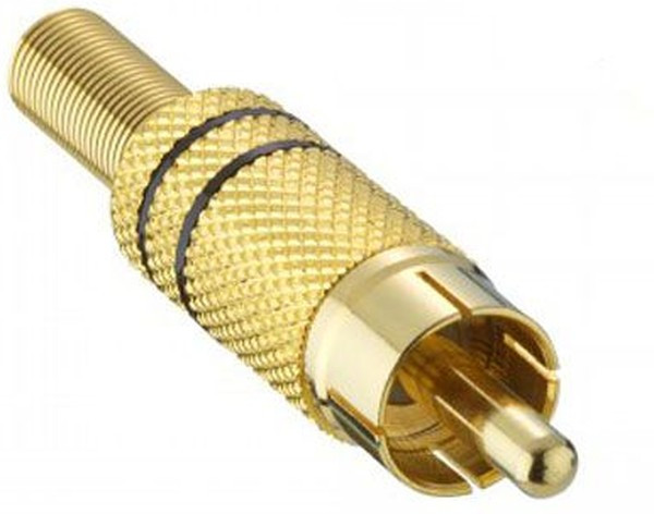1573 01 V BLACK, Black, Gold RCA Plug, Gold, 5A 1573 01 V BLACK, Black, Gold RCA Plug, Gold, 5A