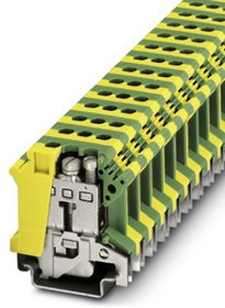 0443052, UISLKG 16 Series Green/Yellow Earth Terminal Block, 2.5 25mm², Single-Level, Screw Termination