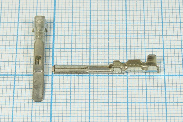 Клемма вилка, 3,0x0,6, 0,5-0,8мм2, латунь луженая