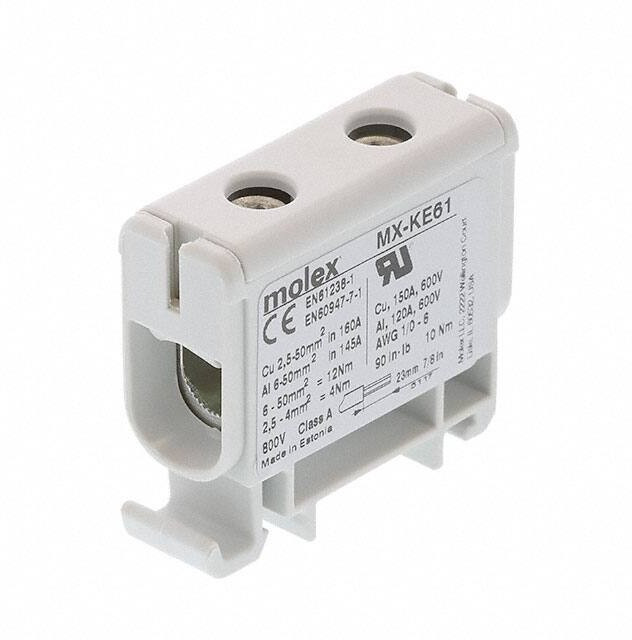 201606-0610, DIN Rail Terminal Blocks HC UNVCLP 150A 1CKT GRY/GRY 600V