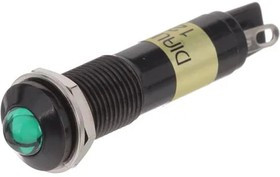 609-1222-330F, LED Panel Mount Indicators 9mm PMI G 12V BLK HS W Gasket