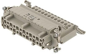 09330244729, Heavy Duty Power Connector Insert, 16A, Female, Han ES AV Series, 24 Contacts