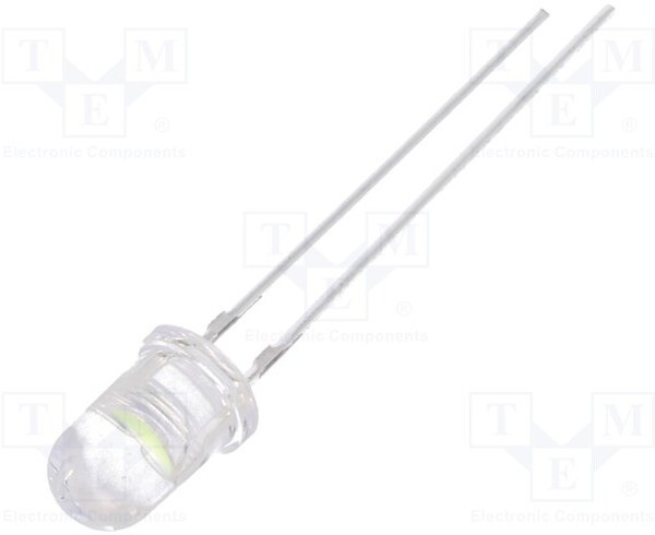 OSB69V5B61A, LED; 5mm; blue (ice blue); 25000?30000mcd; 60°; Front: convex