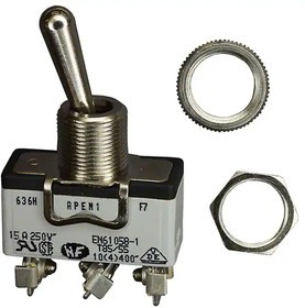 636H, Toggle Switches SPDT 15A 125V 17.5mm On-On