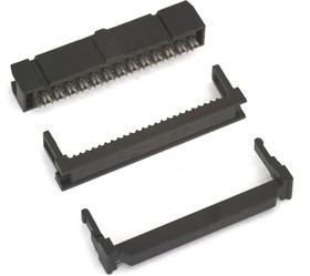 IDC-26F (DS1016-26), Розетка 2.54мм на шлейф 26 pin с фиксатором кабеля