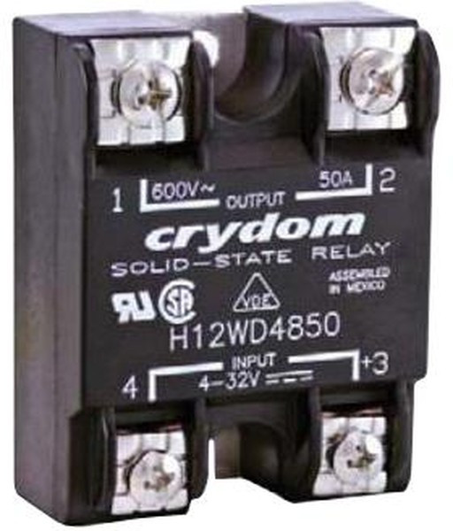 H12D4850, Solid State Relays - Industrial Mount 50A 480VAC DC