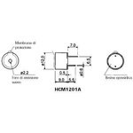 HCM1212A, 12 В, 12 мм, Излучатель звука HCM1212A, 12 В, 12 мм, Излучатель звука