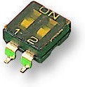 MCEMR-02-T, DIP / SIP переключатель, 2 схем(-а), Ползунок, SMD (Поверхностный Монтаж), SPST, 24 В DC, 25 мА