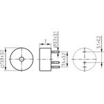 Излучатель звука пьезокерамический без генератора 14x7мм, с обратной связью; обрсв зп 14x 7\3~16\\ 4