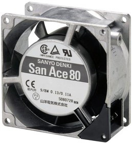 Вентилятор Sanyo Denki Petit Ace 25 109S054 230V 50/60Hz 9/7W 0.05/0.04A 80X25 Клемма