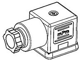 121023-0278, 121023 2P+E DIN 43650 A DIN 43650 Solenoid Connector, 250 V ac, 300 V dc Voltage