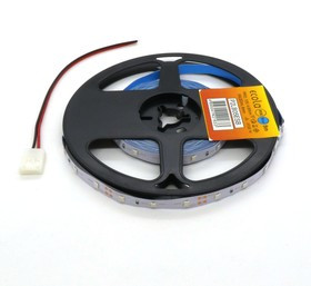 LED-лента 3528 B/ 60 чипов/1м/12V, самоклеящаяся / голубая / 60 чип диодов 3528 на метр / потребляемая мощность 4,8 Вт/м / 8мм