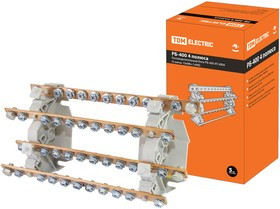 Распределительный блок РБ-400 4П 400А (4 шины 10xM6+1хM8) TDM