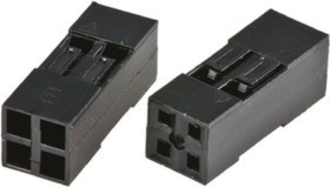 M20-1070200, Корпус разъема, 2 ряда, Серия M20-1, Гнездо, 4 вывод(-ов), 2.54 мм, Обжимными контактами серии M20