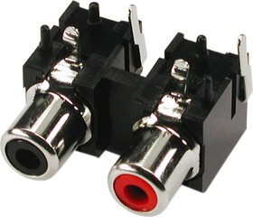 RS-212, RCA JACK 2 разъема на плату (горизонтальный)