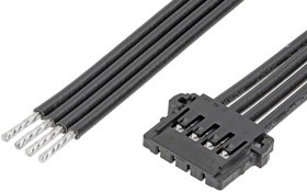 219657-2042, Rectangular Cable Assemblies Pico-Lock F-S OTS Cbl Assy SR 150mm Au 4Ckts Blk