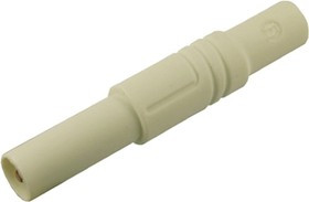 934097107, White Male Banana Plug, 4 mm Connector, Screw Termination, 24A, 1000V ac/dc, Nickel 934097107, White Male Banana Plug, 4 mm Connector, Screw Termination, 24A, 1000V ac/dc, Nickel