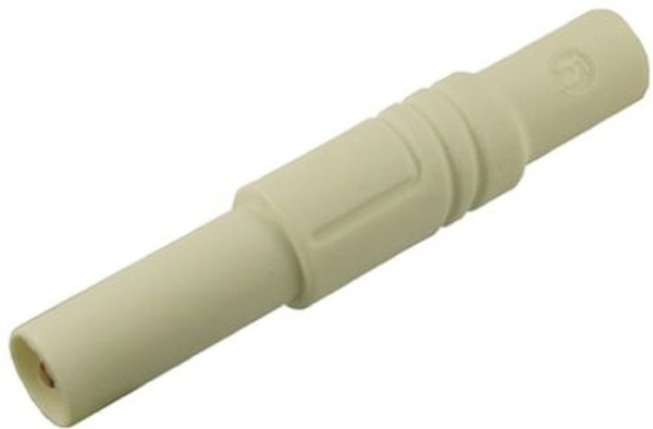 934097107, White Male Banana Plug, 4 mm Connector, Screw Termination, 24A, 1000V ac/dc, Nickel 934097107, White Male Banana Plug, 4 mm Connector, Screw Termination, 24A, 1000V ac/dc, Nickel