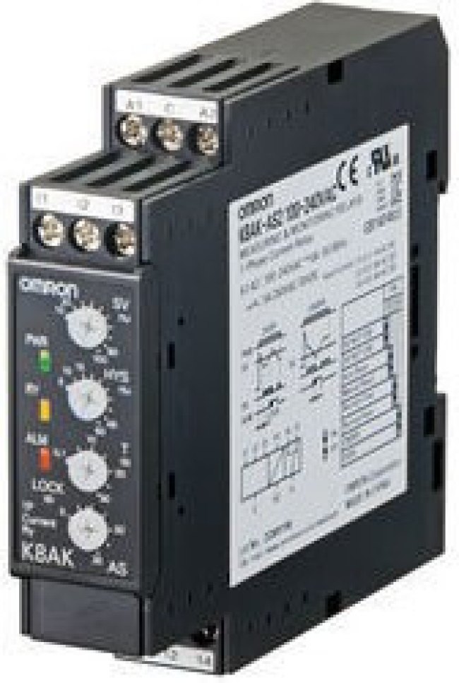 K8AK-AS3 100-240VAC, Current Monitoring Relay, 1 Phase, SPDT, DIN Rail