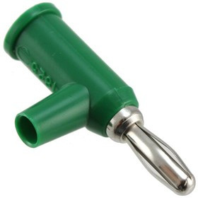 1825-5, Test Plugs &amp; Test Jacks BANANA PLUG WITH SAFETY COLLAR, SOLDERLESS, GREEN