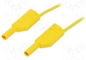 SLK425-E-10024, Измерительный провод, 32А, с осевым гнездом 4мм, Дл: 1м, желтый SLK425-E-10024, Измерительный провод, 32А, с осевым гнездом 4мм, Дл: 1м, желтый