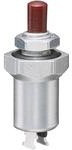 39-102, Switch Push Button N.O. SPST Round Plunger 0.15A 220VAC Momentary Contact Solder Lug Panel Mount