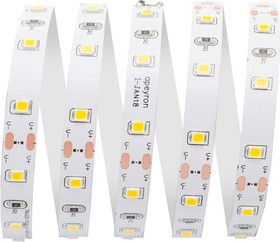 00-03, Лента светодиодная, теплый белый,12В, 4.8Вт/м, 60SMD(3528)/м, 280Лм/м, IP20,8мм, цена за катушку 5м