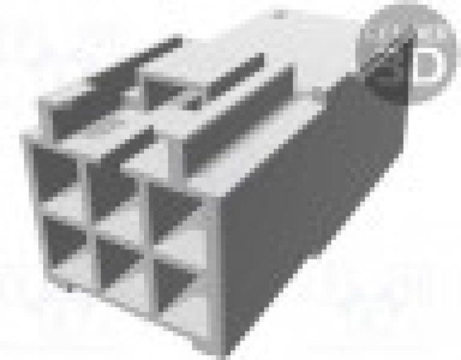 176285-1, Вилка, провод-плата, "папа", AMP UNIVERSAL Power, 3,96мм, PIN: 6