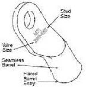 19221-0424, TERMINAL, COMPRESSION LUG, M5, 6AWG 19221-0424, TERMINAL, COMPRESSION LUG, M5, 6AWG