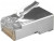 Коннектор Hyperline, RJ-45(8P8C) под витую пару, категория 6, экранированный, универсальный (100 шт)
