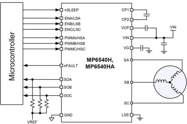 MP6540HGU-A-P, Motor / Motion / Ignition Controllers & Drivers 50V 5A Three-Phase Power Stage with HS & LS inputs. MP6540HGU-A-P, Motor / Motion / Ignition Controllers & Drivers 50V 5A Three-Phase Power Stage with HS & LS inputs.