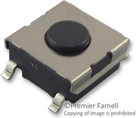 B3FS-1000P, Микропереключатель TACT, SPST-NO, Пол: 2, 0,05A/24ВDC, SMT, нет