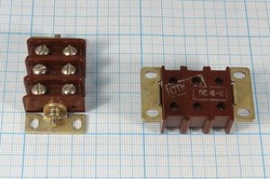 Клеммная плата 45x15x25, контакты 6C, монтаж винт, 2 отверстия, ПС16-6 Клеммная плата 45x15x25, контакты 6C, монтаж винт, 2 отверстия, ПС16-6