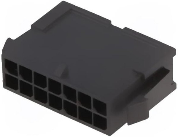 43020-1400, Корпус разъема, двухрядный, монтаж в панель, Серия Micro-Fit 3.0, Штекер, 14 вывод(-ов), 3 мм