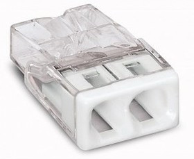 Wago 2273-202 Клемма 2-проводная (0,5-2,5 кв.мм) белая (1 шт) Wago 2273-202 Клемма 2-проводная (0,5-2,5 кв.мм) белая (1 шт)