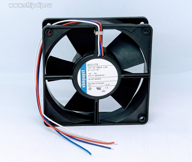 Вентилятор Ebmpapst 4312/17V 12V 420mA 5W 120x32 2pin