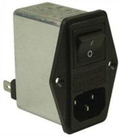 FN283-10-06, AC Power Entry Modules 10A 250 VAC FAST-ON / COMPACT