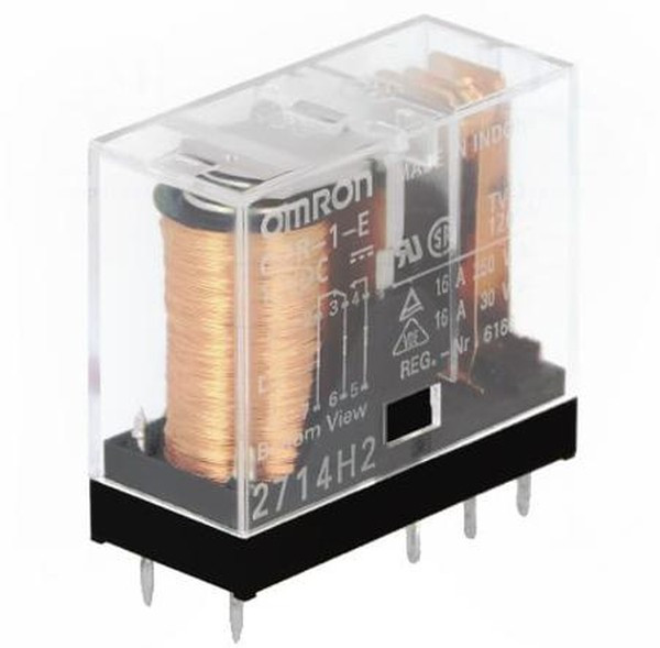 G2R-1-E 12DC, Реле 1 переключ. 12VDC, 16A/250VAC SPDT