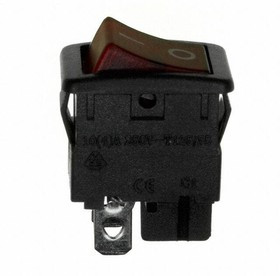 LRA22H2FBRLN, ROCKER SWITCH, SPST, 10A, 125VAC, RED