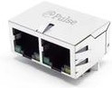 JX80-0019NL, Modular Connectors / Ethernet Connectors 1X2 TAB DOWN W/LED'S ETHERNET (NON PoE)