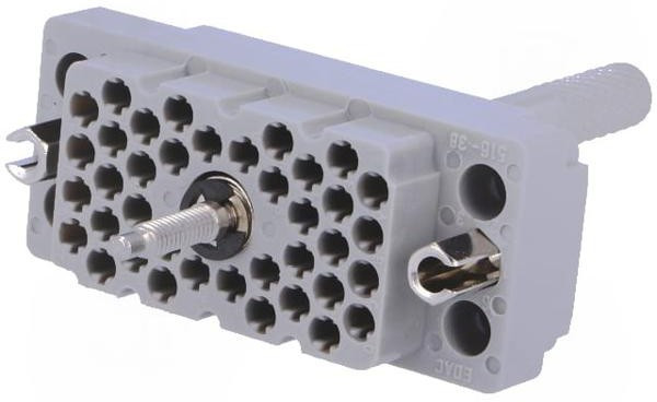 516-038-000-401, RACK &amp; PANEL CONNECTOR, RECEPTACLE, 38 POSITION