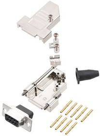 6355-0067-11, DE-9 Socket D-Sub Connector Kit, Steel