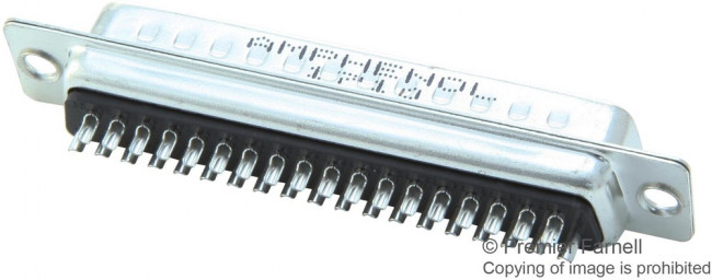 L717SDC37P, D-Sub Standard Connectors Male 37P solder cup tinned shell