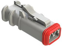 AT06-2S-OMGRY, Корпус Автомобильного Разъема, AT, Штекер, 2 вывод(-ов)