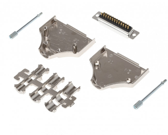MHDM25-DM25S-K, D-Sub Standard Connectors SCKT MACHINED CNTCTS DIECAST HOOD KIT 25 MHDM25-DM25S-K, D-Sub Standard Connectors SCKT MACHINED CNTCTS DIECAST HOOD KIT 25