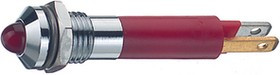 SMQD08024, LED Indicator, Blade Terminal, 2.8 x 0.8 mm, Fixed, Red, DC, 28V