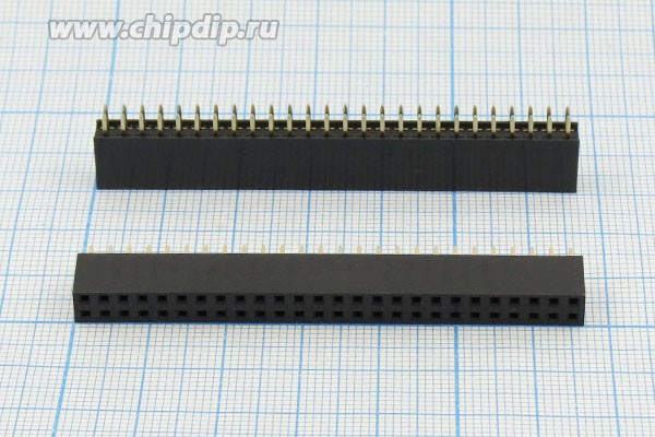 Разъем PBD-2x26 розетка, шаг P2.54, контакты 52P, монтаж на плату